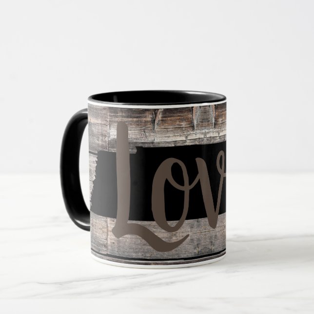Caneca amor rústico TENNESSEE em letra cursiva (Frente Esquerda)