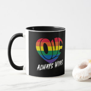 Caneca Amor Sempre ganha Orgulho LGBTQ
