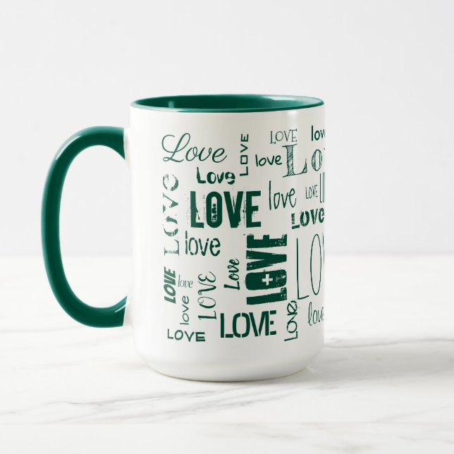 Caneca Amor verde! Tipografia (Esquerda)