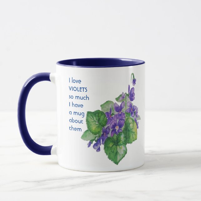 Caneca Amor, VIOLETAS, tanto que eu me divirto. (Esquerda)