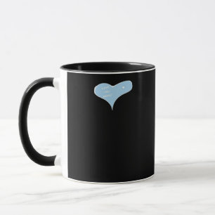 Caneca Amor Você Mais Design Mínimo Estilo Azul