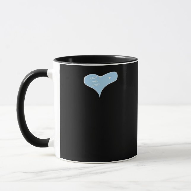 Caneca Amor Você Mais Design Mínimo Estilo Azul (Esquerda)