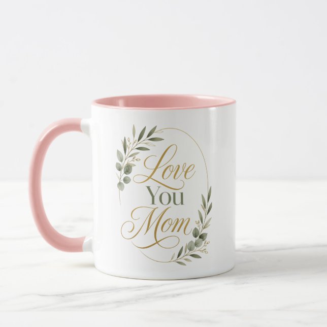 Caneca Amor Você Mamãe Botânica Personalizada (Esquerda)