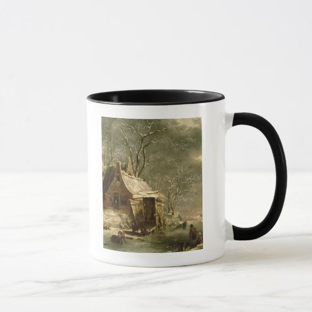 Caneca Amsterdão, cena do inverno, século XVII (Direita)