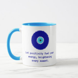 Caneca Amulet Azul-Mau Azul Inspiracional Divertido