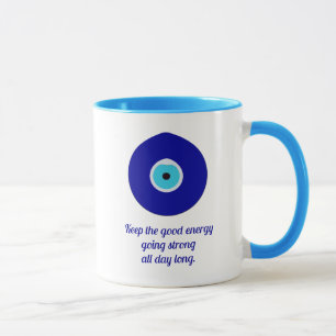 Caneca Amulet de gota de Mau azul personalizado