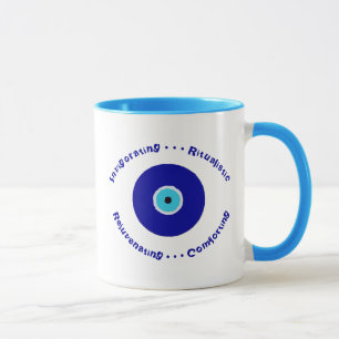 Caneca Amuleto de Olhos Azuis de Sonho Personalizado