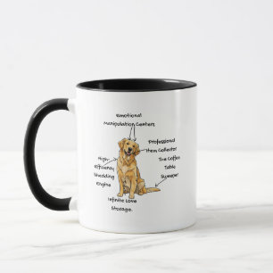 Caneca Anatomia de um Golden Retriever - Mãe/Pai de Cacho
