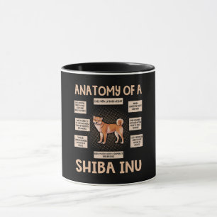 Caneca Anatomia De Um Presente Engraçado Shiba Inu