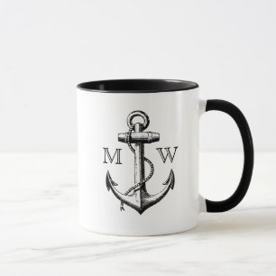 Caneca Âncora, monograma náutico