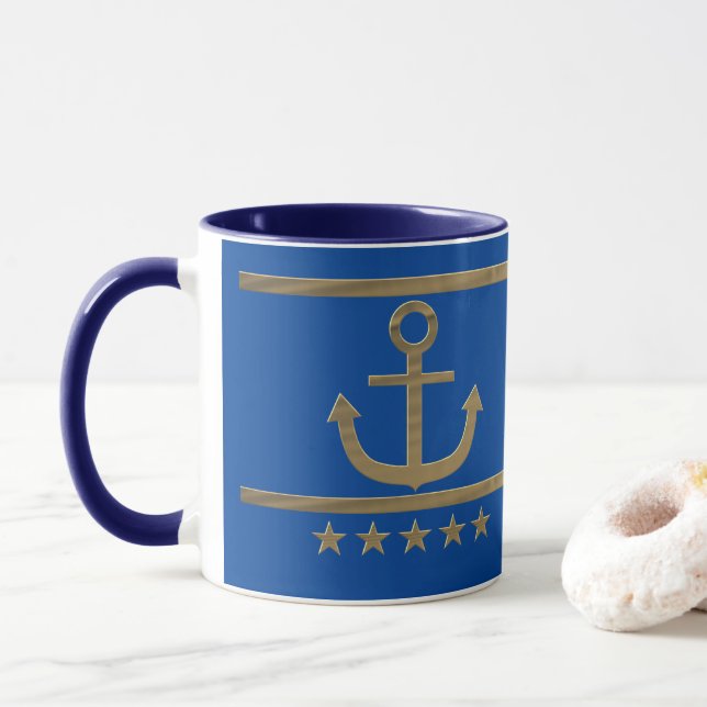 Caneca Âncora ouro, símbolos do amor. (Com Donut)