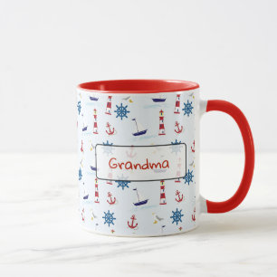 Caneca Ancoras e Faróis Oceânicos Náuticos Personalizados