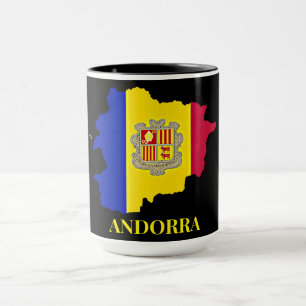 Caneca Andorra Silhouette, bandeira