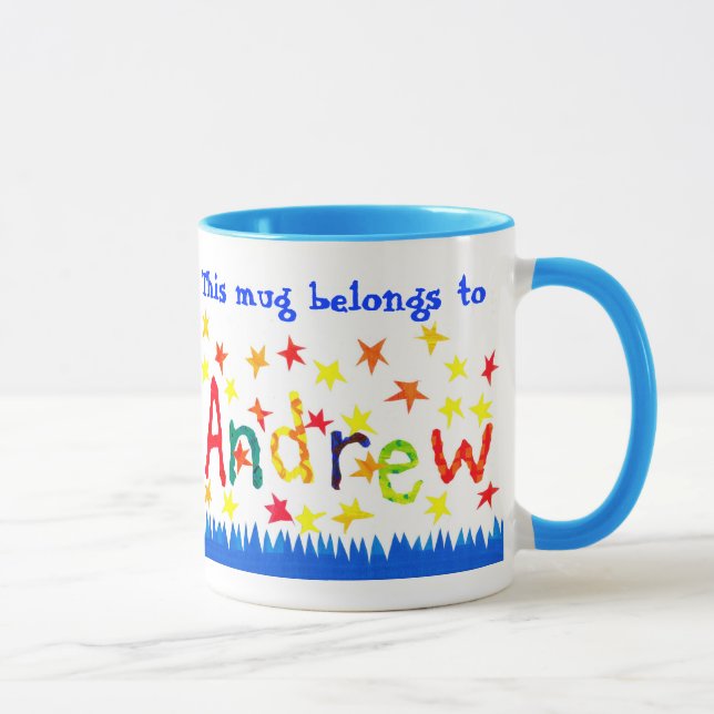 Caneca 'Andrew', Ringer Mug específico do nome. (Direita)