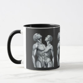 Caneca Android Union: Cyborg Couple Two-Tone Coffee Mug