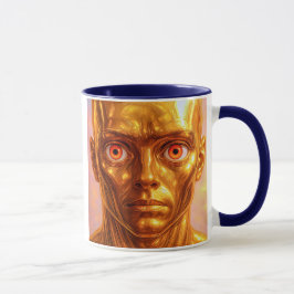 Caneca Androïde métal doré 