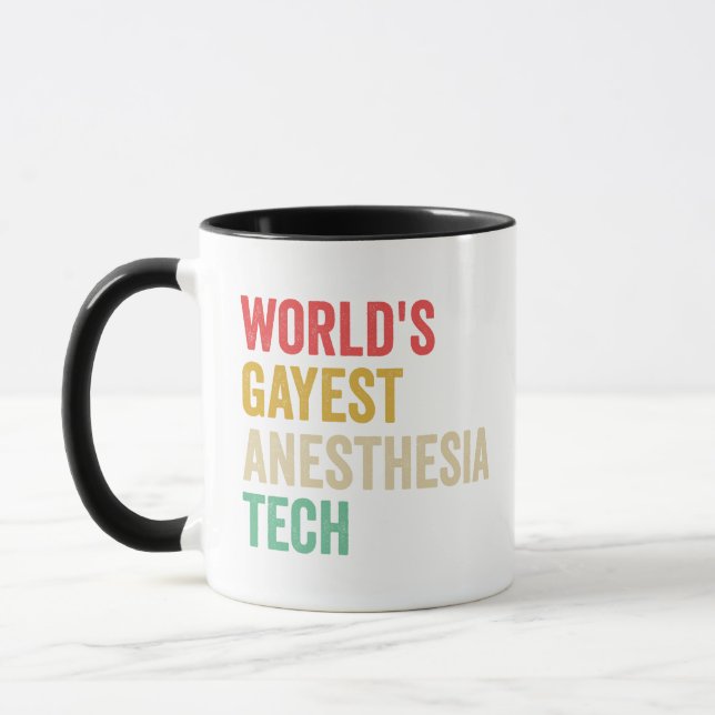 Caneca Anestesia Gayest do Mundo - Presente Engraçado por (Esquerda)