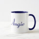 Caneca Angie Blue e White Name Mug (Direita)