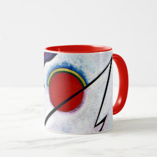 Caneca Angular Line, abstrato de Kandinsky, 