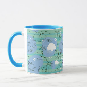 Caneca Animais bonitos que jogam com água 3