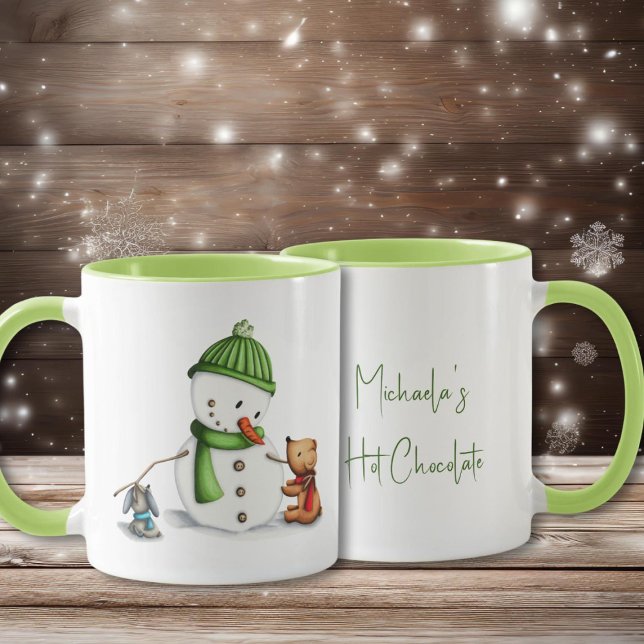 Caneca Animais Cute Snowman (Criador carregado)