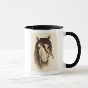Caneca Animais de Casca de Aquarela  Cavalo