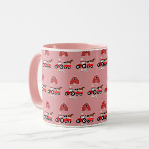 Caneca Animais de Criação e Raparigas-de-Barnyard-Trator