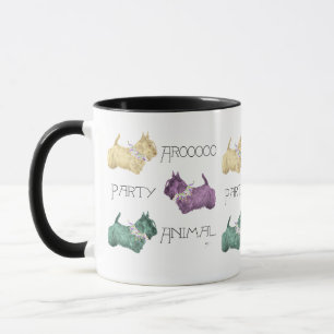 Caneca Animais de Festa do Terrier Escocês