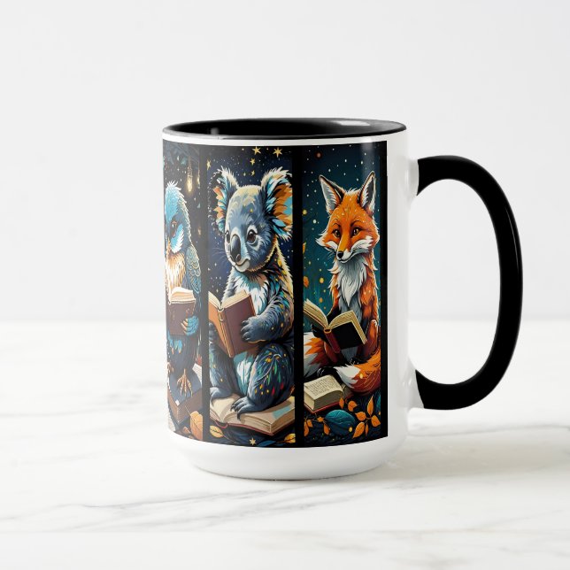 Caneca Animais Fofos e Livrescos (Direita)