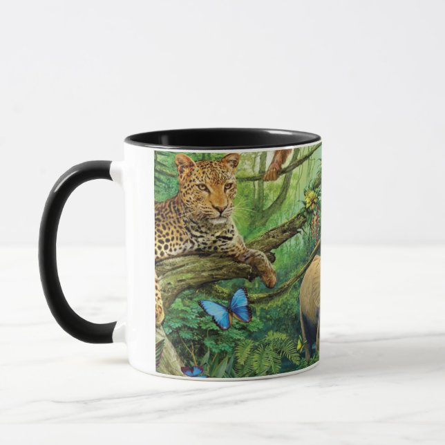 Caneca Animais que vivem juntos travesseiros decorativos (Esquerda)
