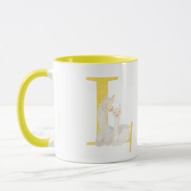 Caneca Animal ABC L is for llama mug (Esquerda)