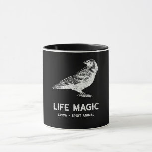 Caneca Animal com espírito de corvo com vida