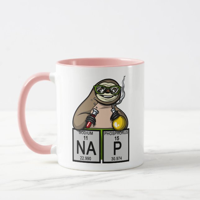 Caneca Animal da ciência do professor da química da (Esquerda)