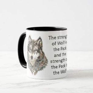 Caneca Animal de cor d'água de Wolf de cotação da fam