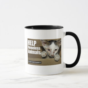 Caneca animal desabrigada da ajuda