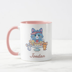 Caneca Anime Tom, Jerry e Tuffy Dessert Parlor