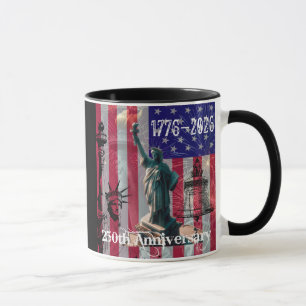 Caneca Aniversário de 250 anos 1776 2026