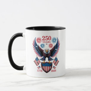 Caneca aniversário de 250 anos 250 anos eua 1776