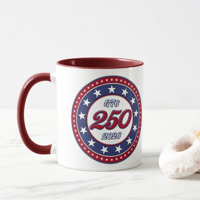 Caneca Aniversário de 250 anos da América (Com Donut)