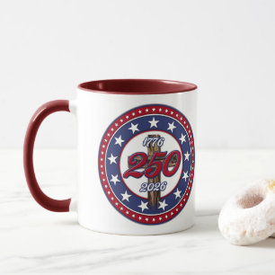 Caneca Aniversário de 250 anos da América 1776-2026 Cruz