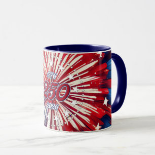 Caneca Aniversário de 250 anos da América 1776-2026 Fogos
