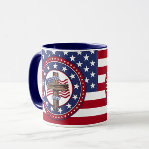 Caneca Aniversário de 250 anos da América com Cruz Rústic