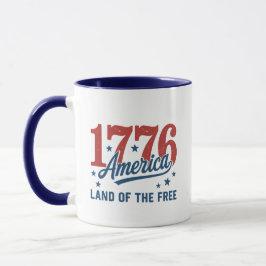 Caneca Aniversário de 250 anos da América de 1776