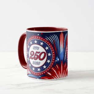 Caneca Aniversário de 250 anos da América Gráficos de Fog