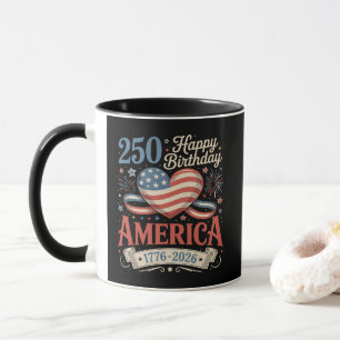 Caneca Aniversário de 250 anos EUA 250 Anos