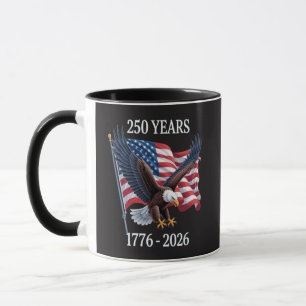 Caneca Aniversário de 250 Anos EUA Bandeira Americana 177