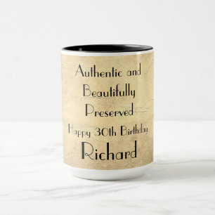 Caneca aniversário de 30 anos feliz humorístico
