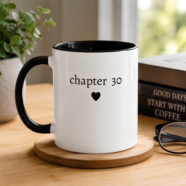 Caneca Aniversário de 30 anos Personalizado Capítulo (Criador carregado)