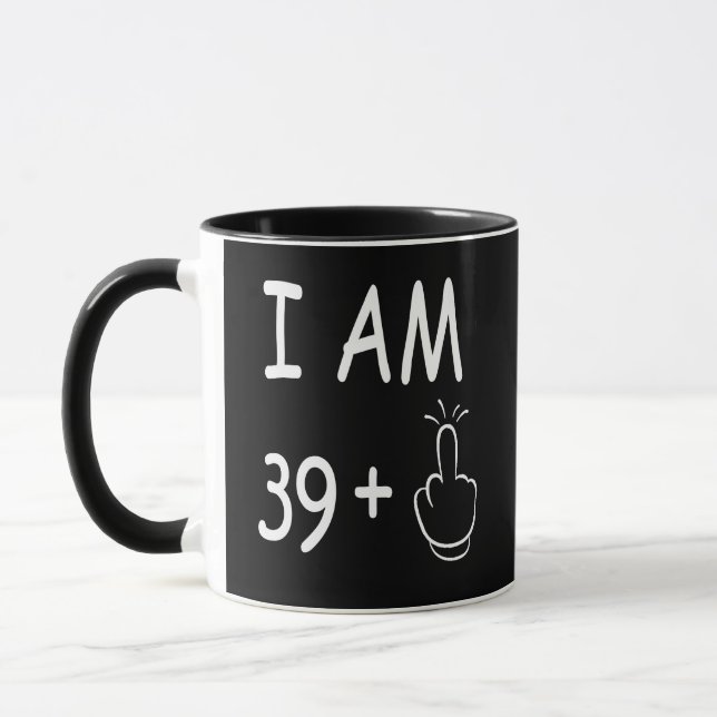 Caneca aniversário de 40 anos, Feliz Aniversário (Esquerda)