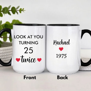 Caneca Aniversário de 50 anos engraçado personalizado